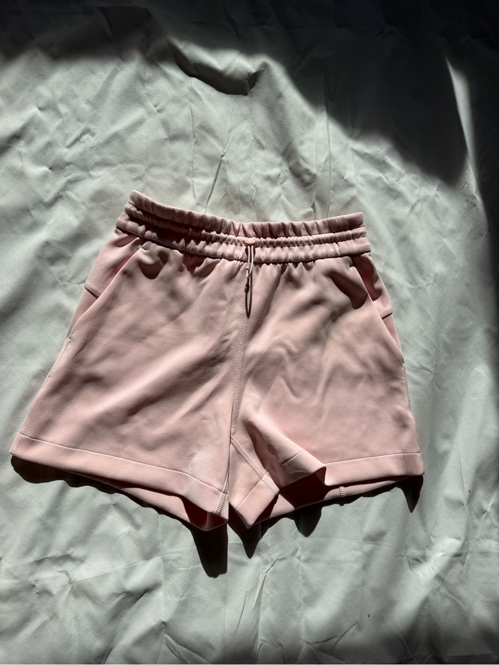lululemon athletica Soft Pink Athletic Drawstring Shorts